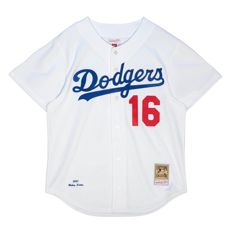 Mitchell and Ness LA Dodgers Men's Mitchell & Ness Authentic 1997 Hideo Nomo #16 Jersey White