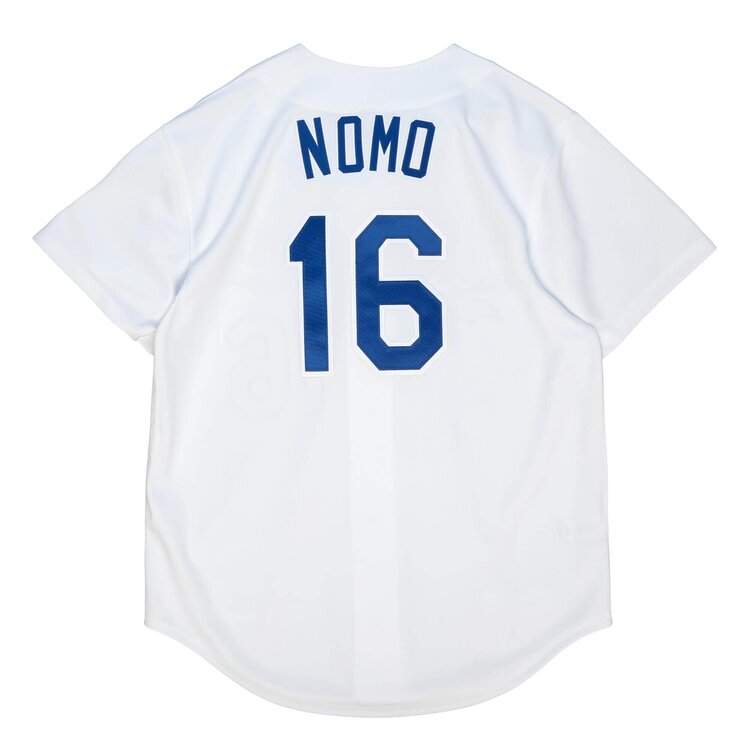 Mitchell and Ness LA Dodgers Men's Mitchell & Ness Authentic 1997 Hideo Nomo #16 Jersey White