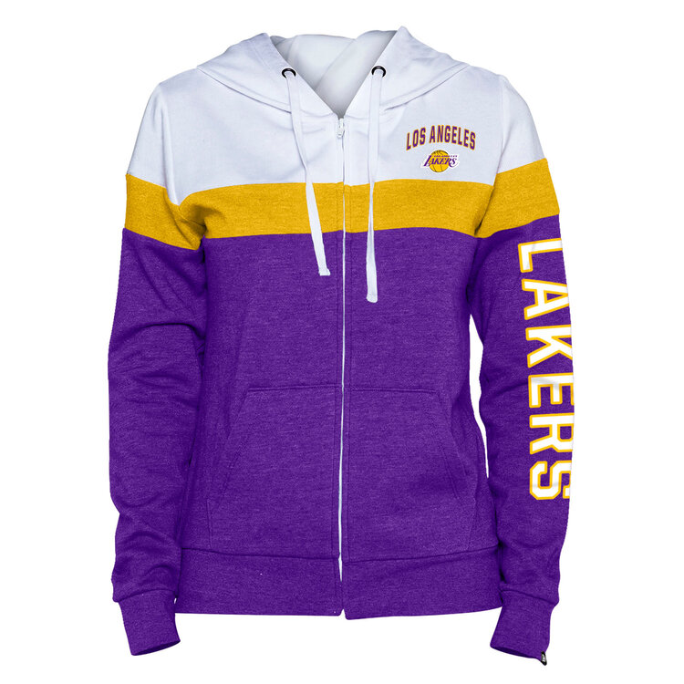 New Era Los Angeles Lakers W NE F/Z Color Block Hoodie