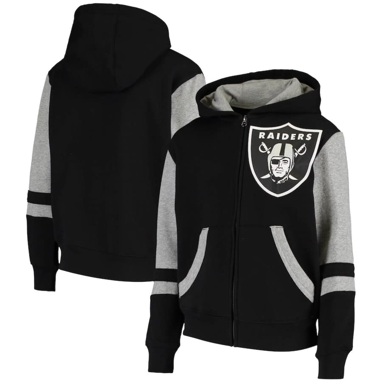 Raiders Youth Stadium Full Zip Hoodie - The Locker Room of Downey