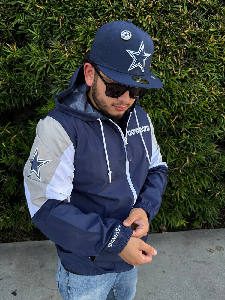 Mitchell and Ness Dallas Cowboys M&N Throw It Back Full Zip Windbreaker