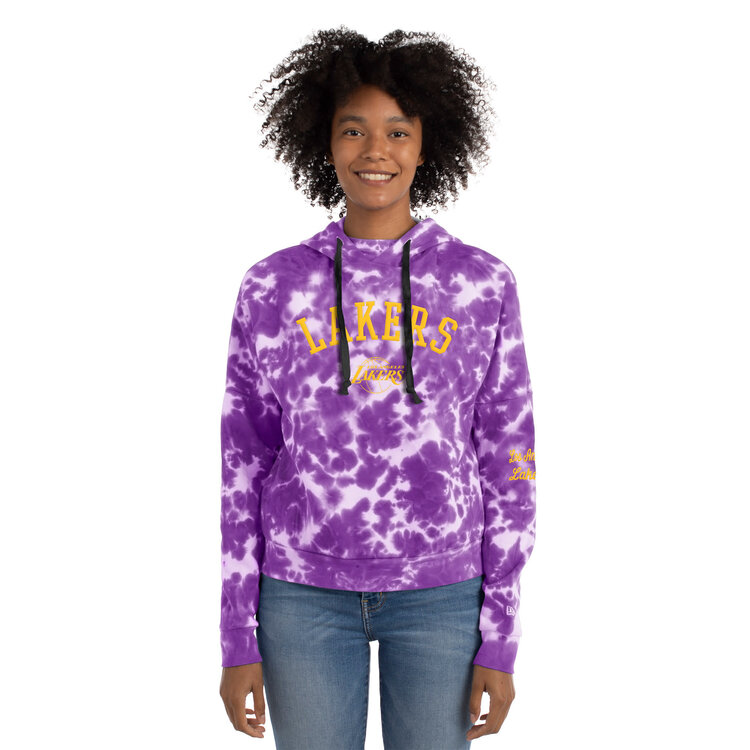 New Era LA Lakers W NE Purple Tie Dye Pullover Hood