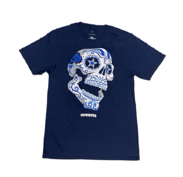 Fanatics Cowboys M Sugar Skull Navy Tee