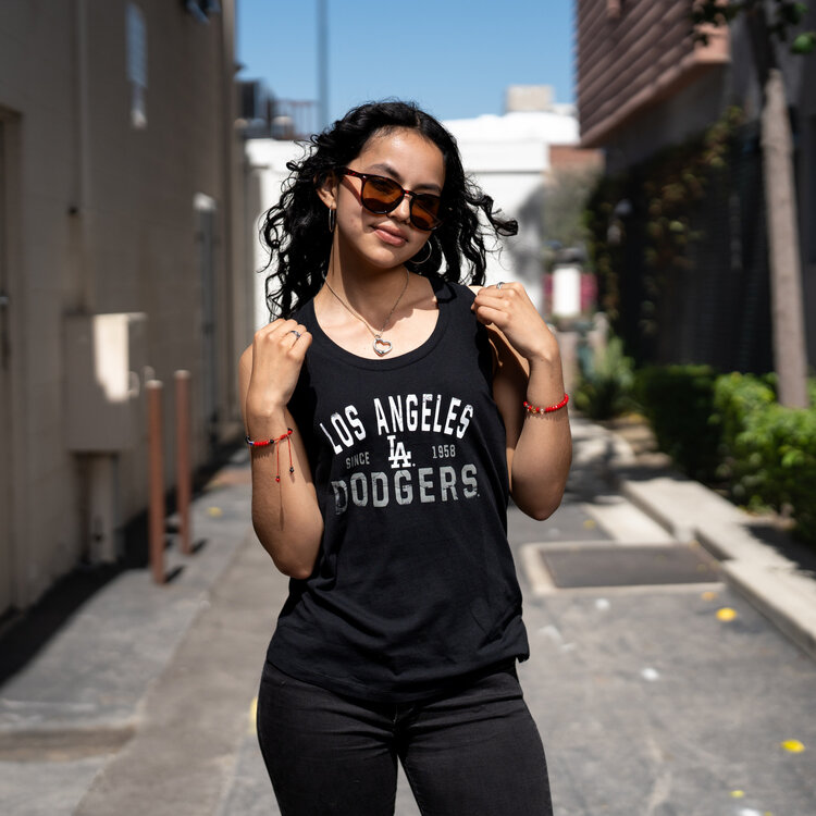 New Era LA Dodgers Women's NE Black Scoop Tank