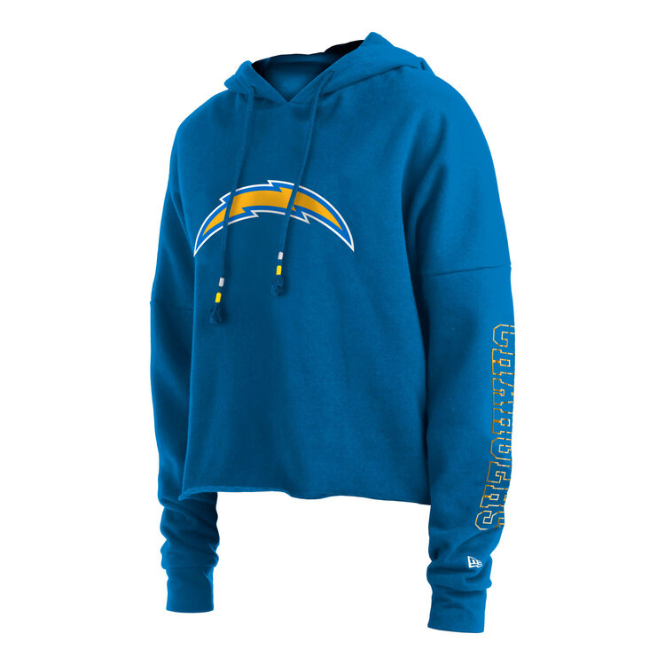 New Era Chargers W NE Blue Crop Hoodie