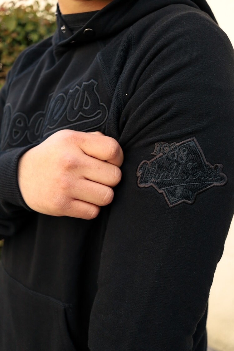 New Era Dodgers NE Black Letter Hoodie