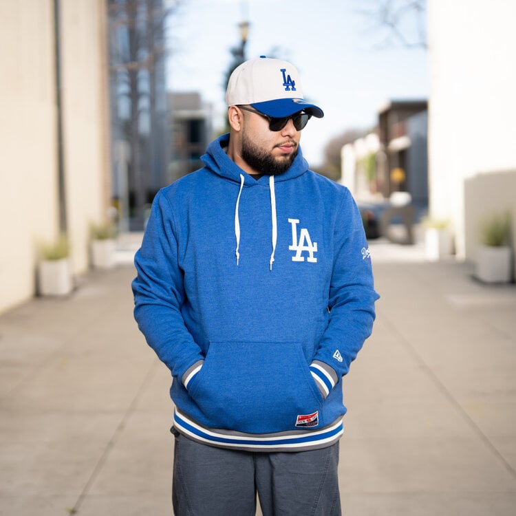 New Era Dodgers NE Men's Throwback Hoodie Royal