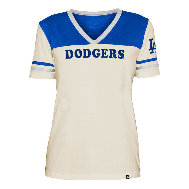 New Era Dodgers NE Women's Throwback V-Neck
