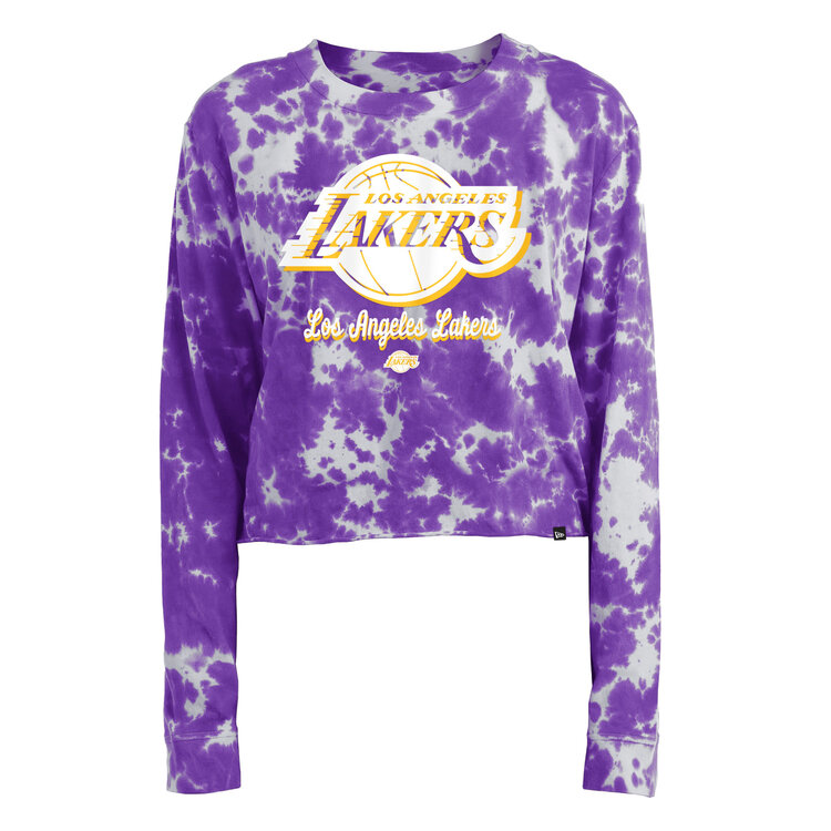 New Era LA Lakers W NE Purple Tie Dye L/S Crop