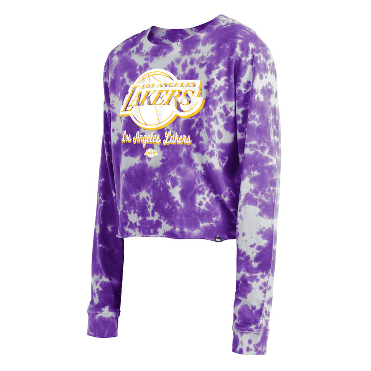 New Era LA Lakers W NE Purple Tie Dye L/S Crop