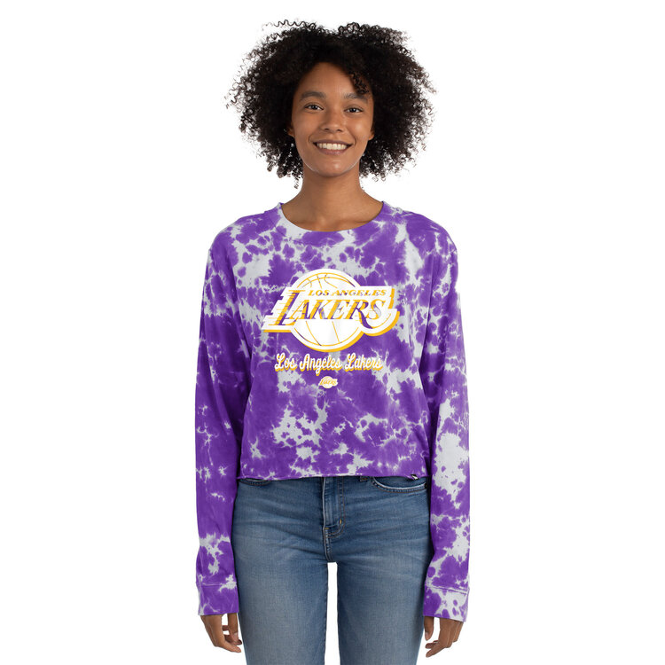 New Era LA Lakers W NE Purple Tie Dye L/S Crop
