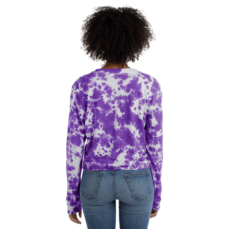 New Era LA Lakers W NE Purple Tie Dye L/S Crop