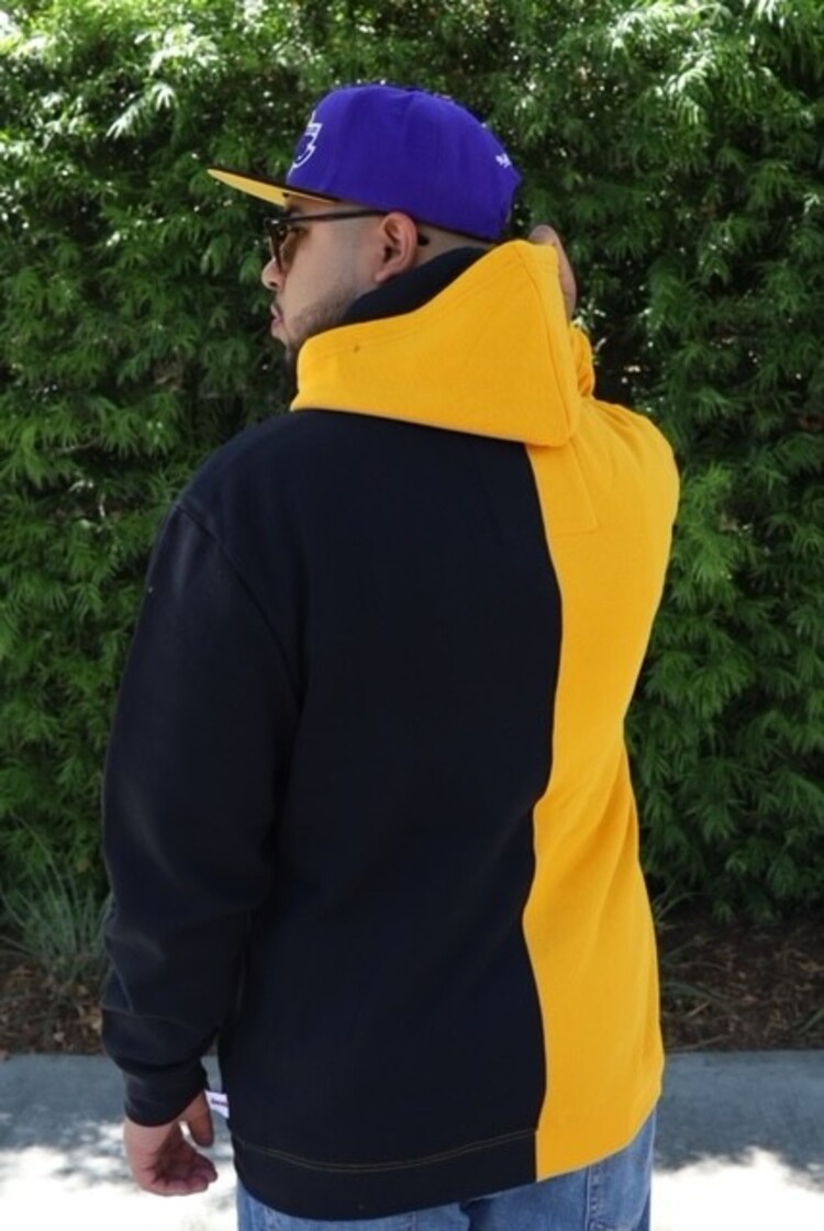 Mitchell and Ness NBA Lakers Men's M&N Full Zip Fleece 2.0 Gold-Black