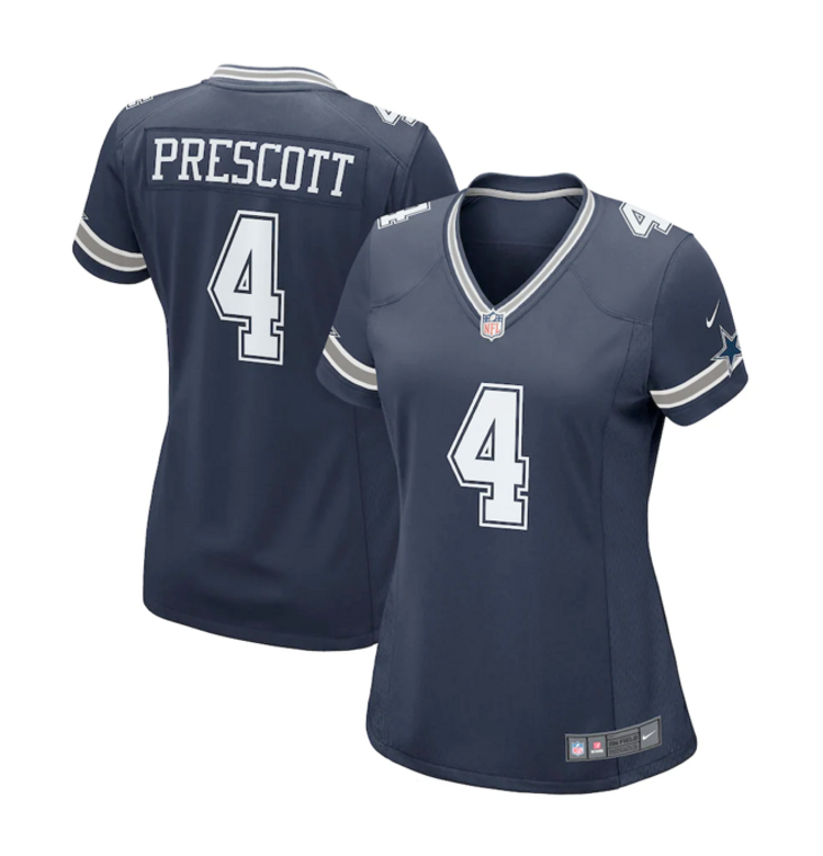 Nike NFL Dallas Cowboys Women's Nike Dak Prescott #4 Game Jersey Navy