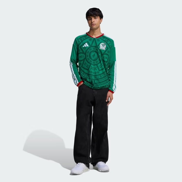 Adidas Mexico 2026 FIFA World Cup adidas Men's Home Long Sleeve Jersey