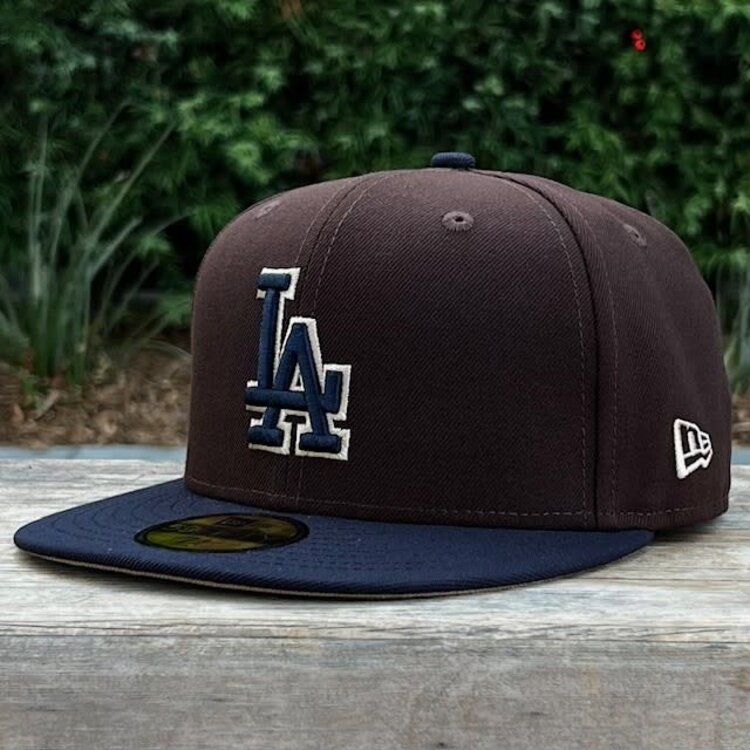 New Era LA Dark Brown/Navy Outline 100 Years Khaki UV