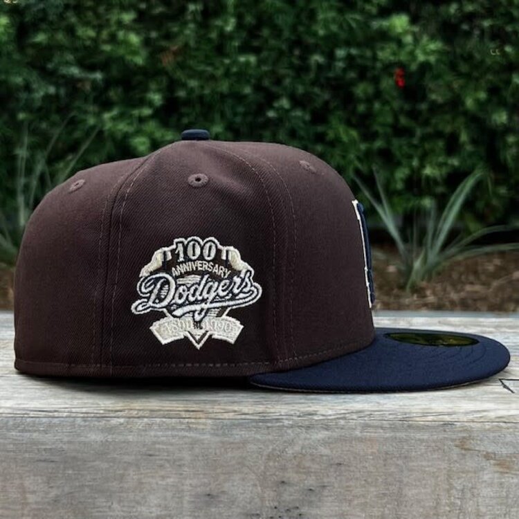 New Era LA Dark Brown/Navy Outline 100 Years Khaki UV
