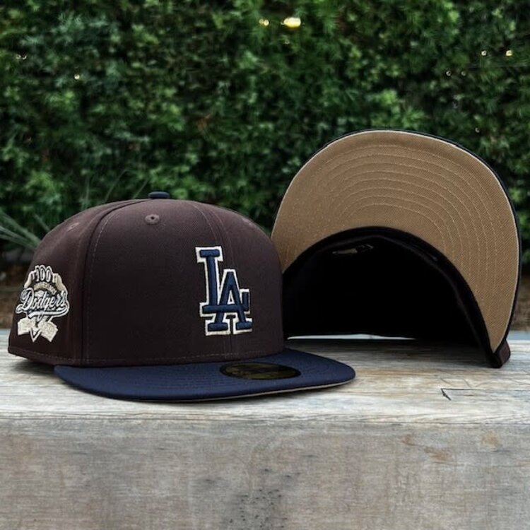 New Era LA Dark Brown/Navy Outline 100 Years Khaki UV