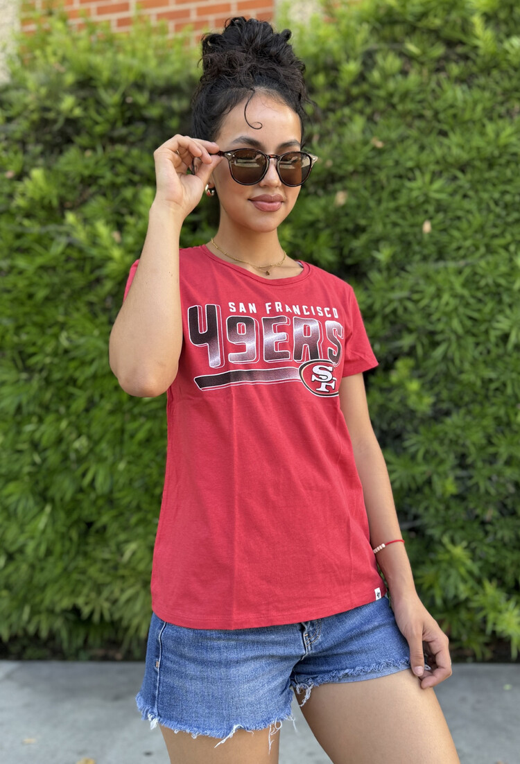 47 Brand 49ers W 47 Red Pep Up Frankie Tee