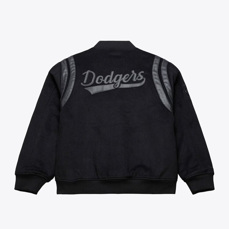 Mitchell and Ness LA Dodgers Men's M&N Black Walk the Tunnel Varsity Full-Snap Jacket