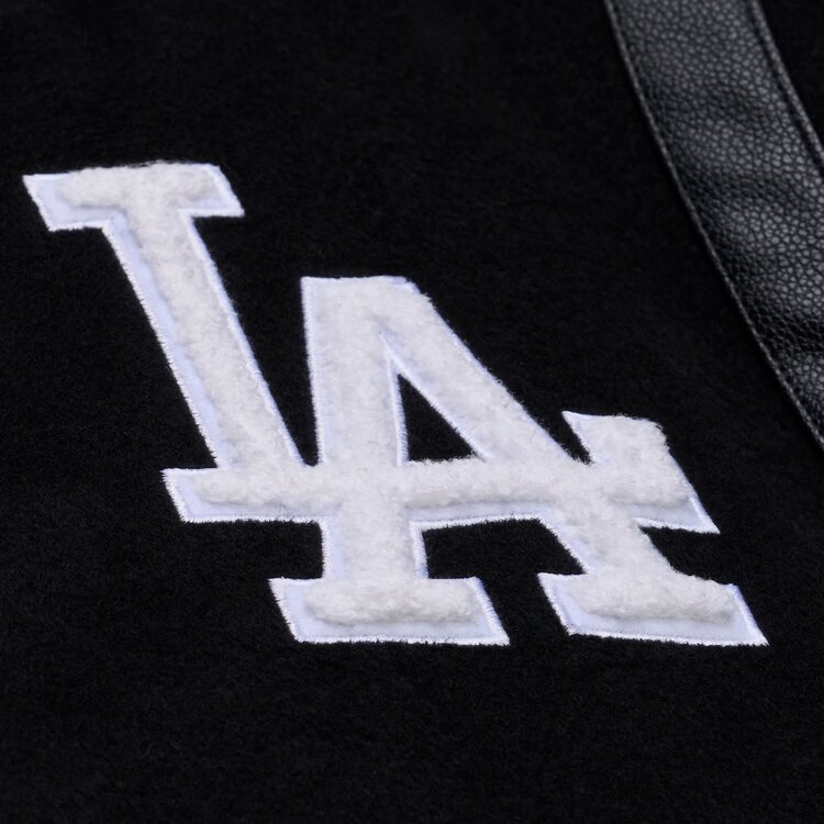Mitchell and Ness LA Dodgers Men's M&N Black Walk the Tunnel Varsity Full-Snap Jacket