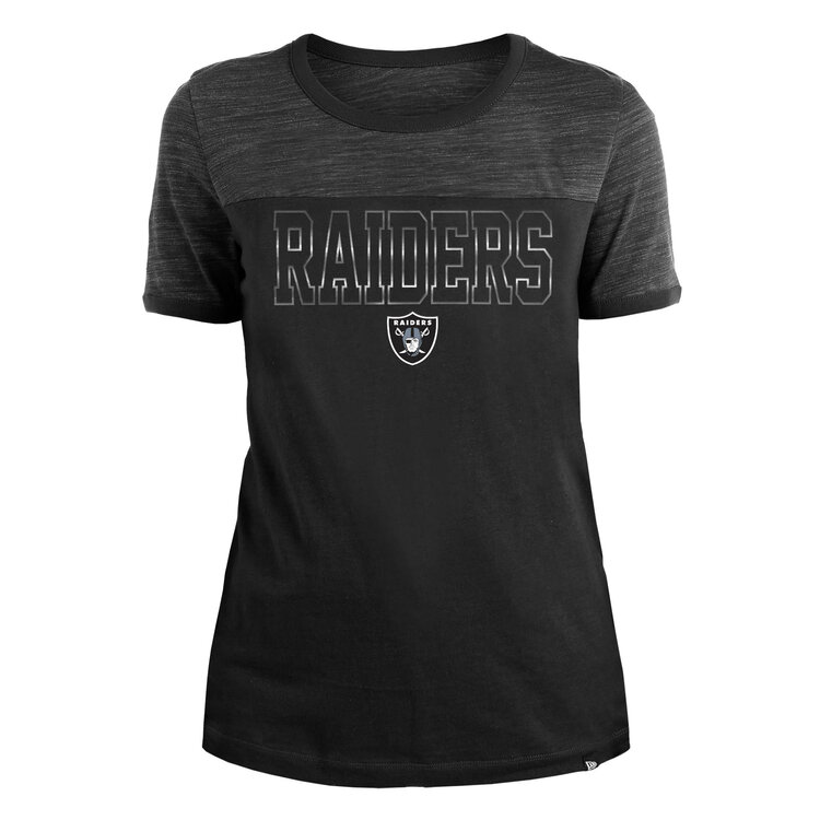 New Era Raiders W NE Black Space Dye S/S Crew Tee