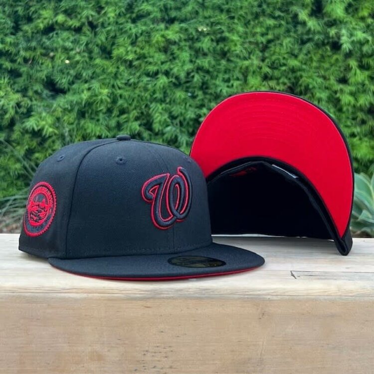 New Era Nationals Black Red Outline Inaugural Red UV Fitted