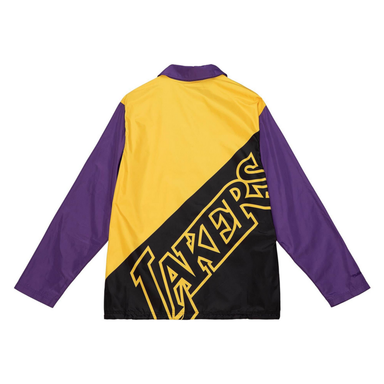 Mitchell and Ness LA Lakers M&N Big Face 5.0 Coaches Jacket Purple