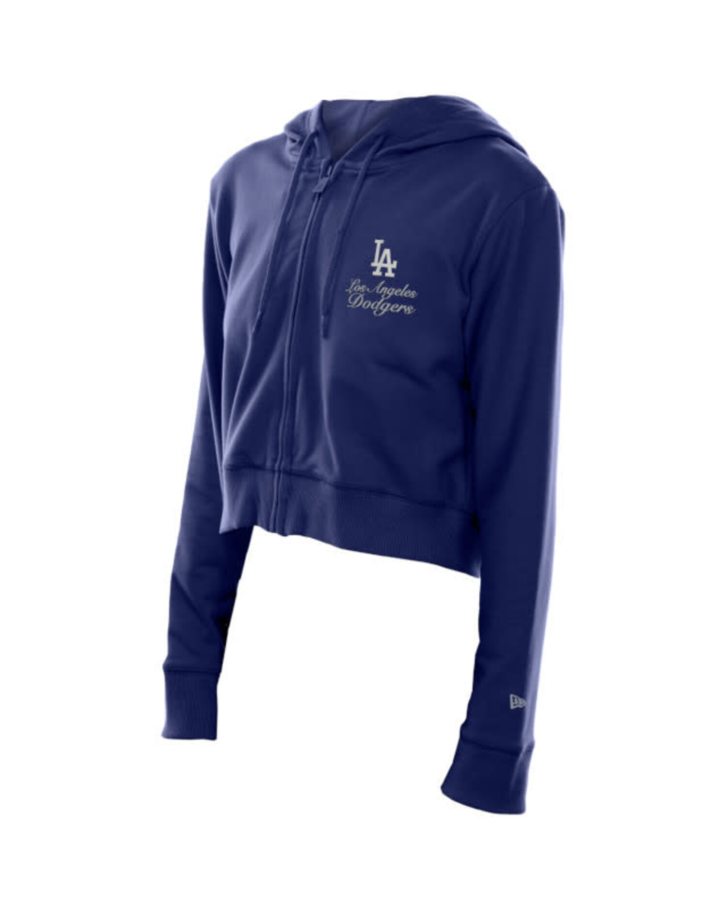 LA Dodgers Women's NE Crop Full-Zip Hoodie Royal - The Locker Room
