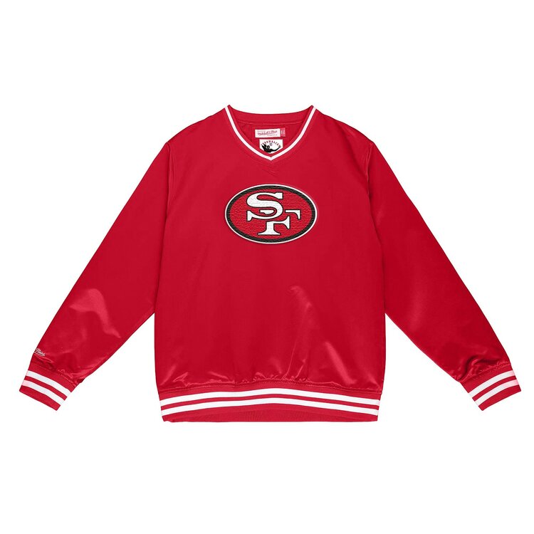 Mitchell and Ness SF 49ers Men's Mitchell & Ness Red Satin Pullover