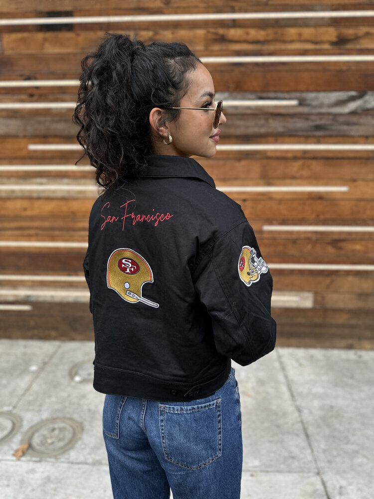 Mitchell and Ness 49ers M&N Women's Mechanic Jacket Black