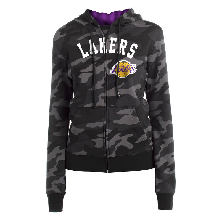 New Era LA Lakers W NE Black Camo F/Z Hood