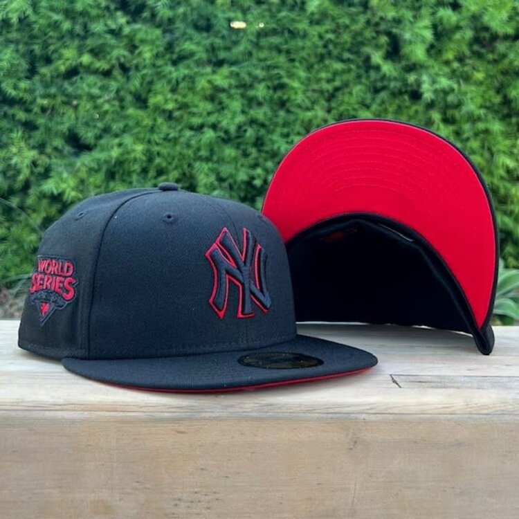 New Era NY Yankees Black Red Outline 2009 WS Red UV Fitted