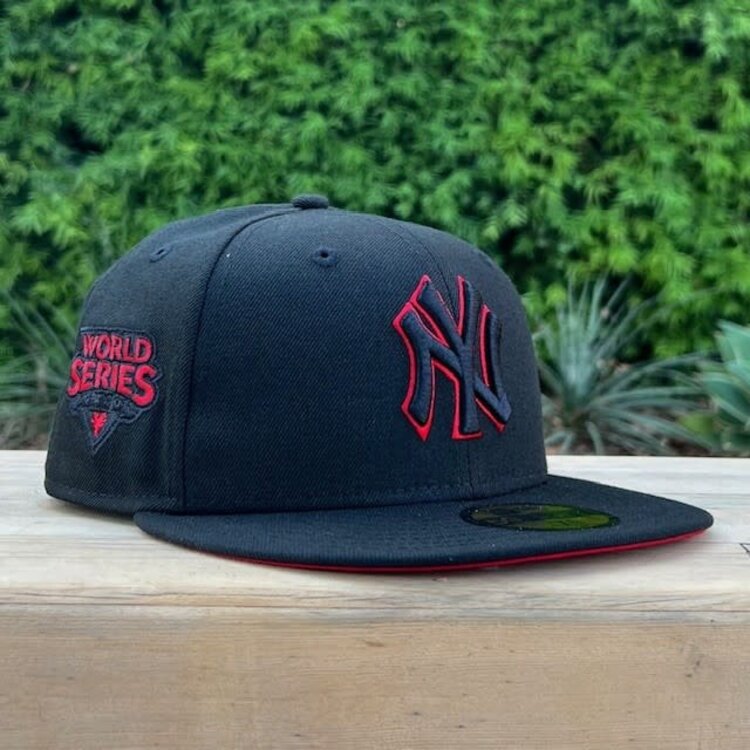 New Era NY Yankees Black Red Outline 2009 WS Red UV Fitted
