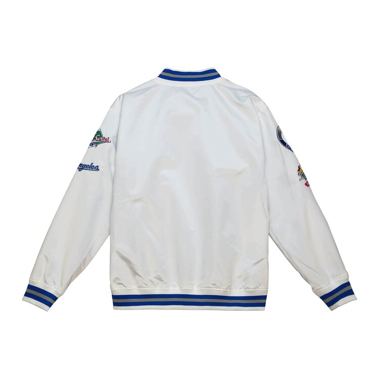 Mitchell and Ness LA Dodgers M&N Men's City Collection Lightweight Satin Jacket White