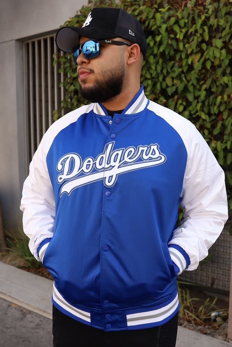 Mitchell and Ness LA Dodgers M&N Men's Primetime Lightweight Satin Jacket Royal-White