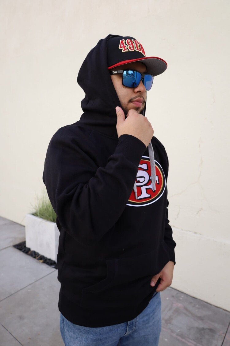 Antigua 49ers Victory Pullover Hoodie Black