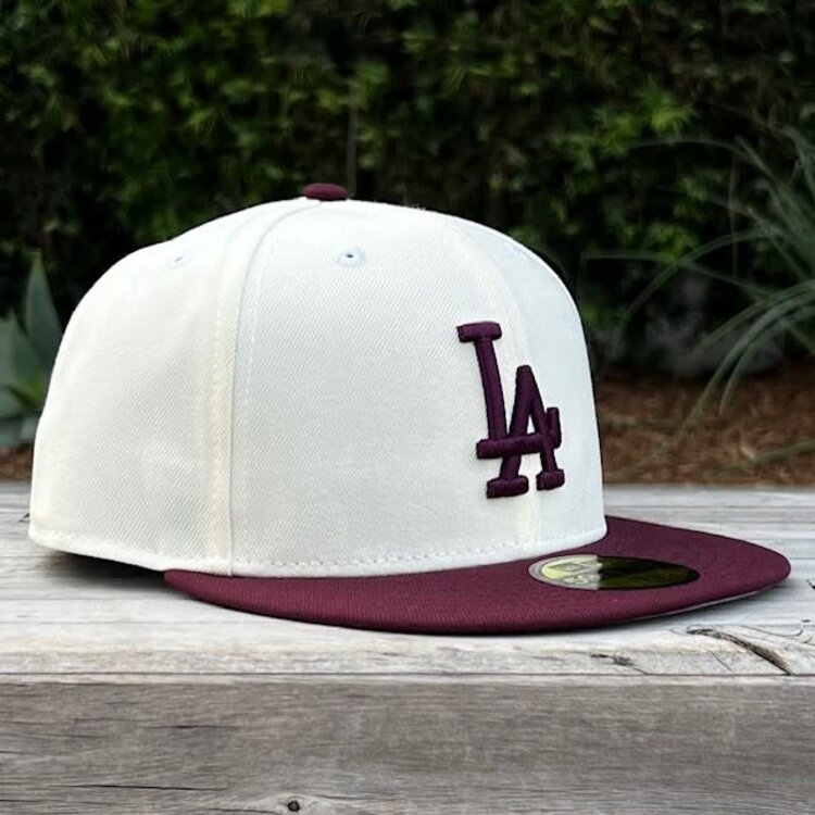 New Era LA Dodgers Ivory/Maroon Gray UV