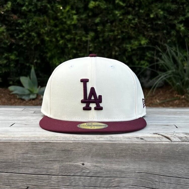 New Era LA Dodgers Ivory/Maroon Gray UV