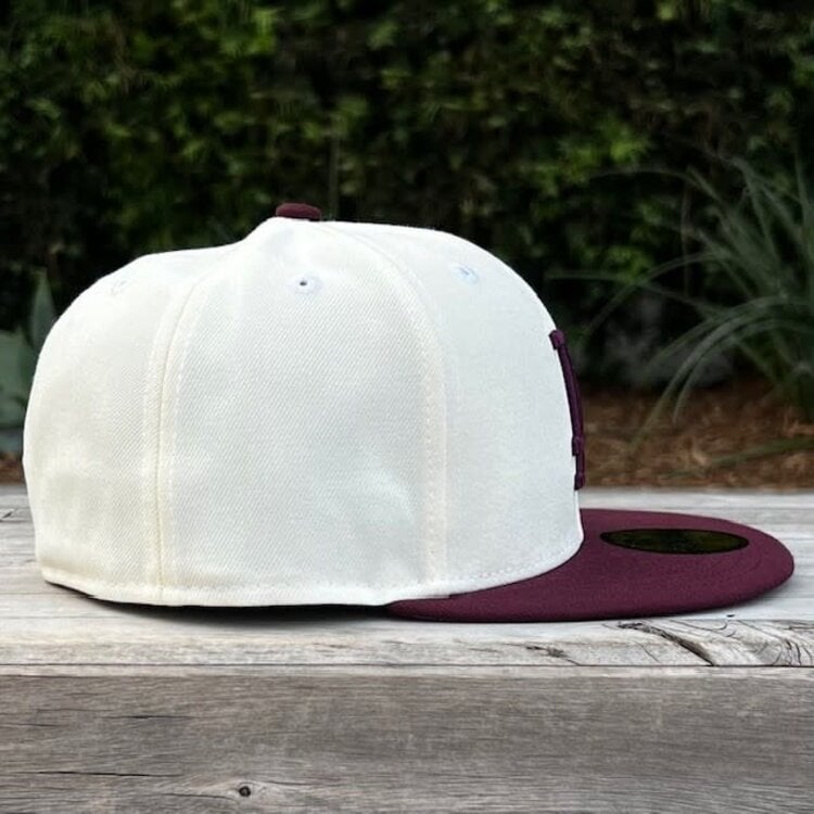 New Era LA Dodgers Ivory/Maroon Gray UV