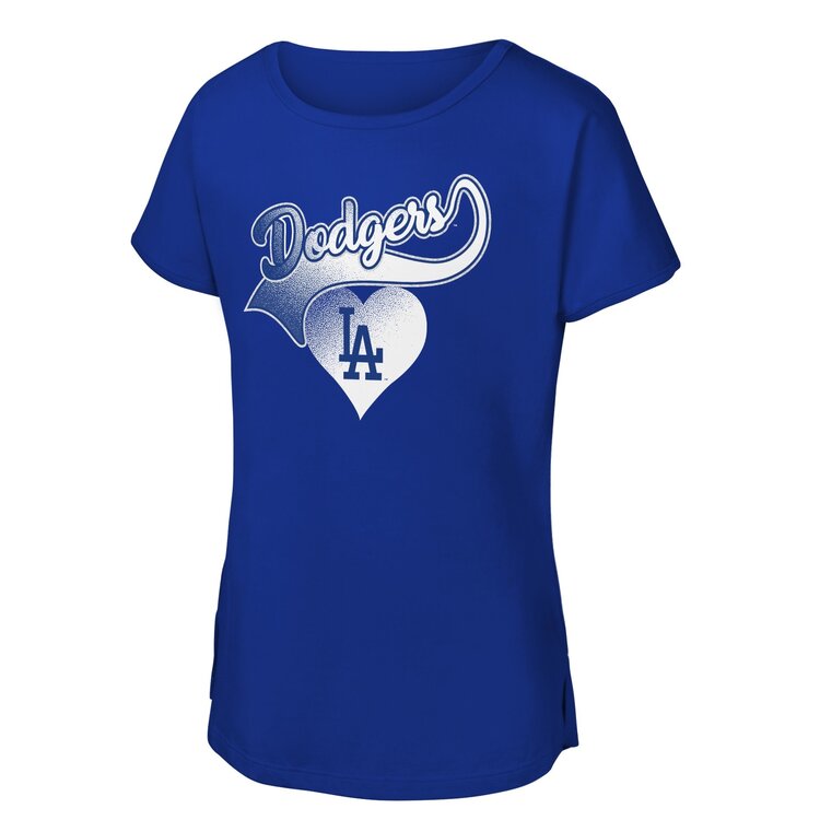Outerstuff Dodgers Youth Girl's Heart Royal Tee