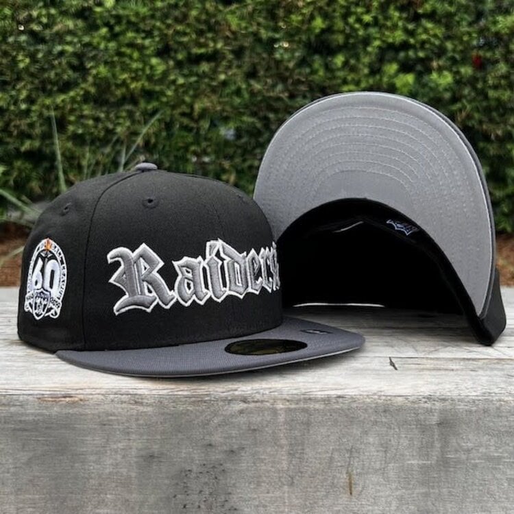 New Era Raiders Old English Black/Graphite 60 Years
