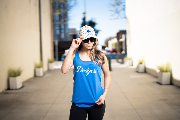 G-III LA Dodgers Women's GIII Preseason Royal Tank Wordmark
