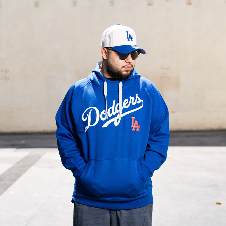 Antigua LA Dodgers Pullover Hoodie Royal w/Red LA