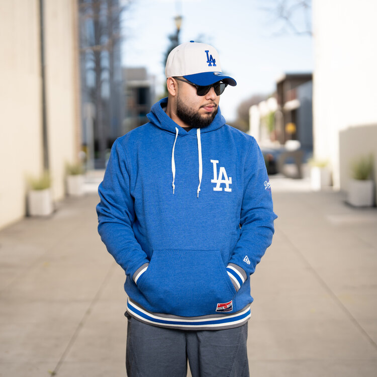 New Era Dodgers NE Men's Throwback Hoodie Royal