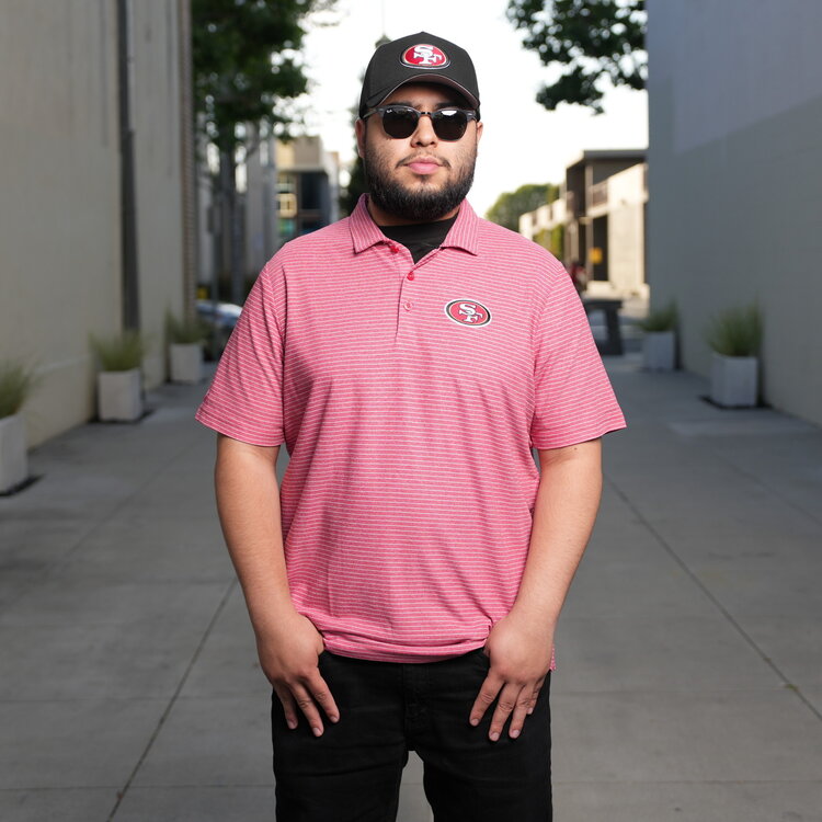 Antigua 49ers M Polo Red Esteem