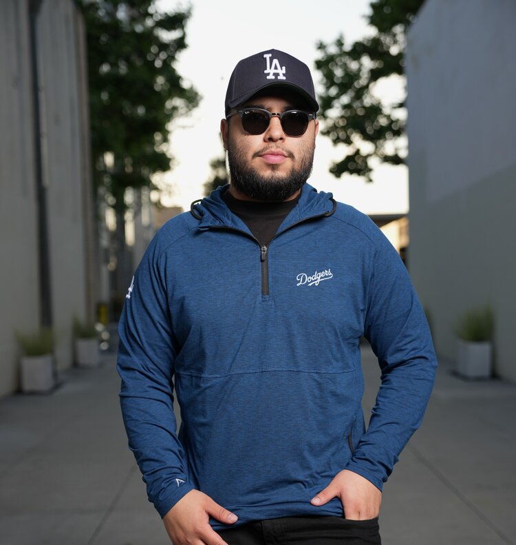 Antigua LA Spikes Navy 1/2-Zip P/O