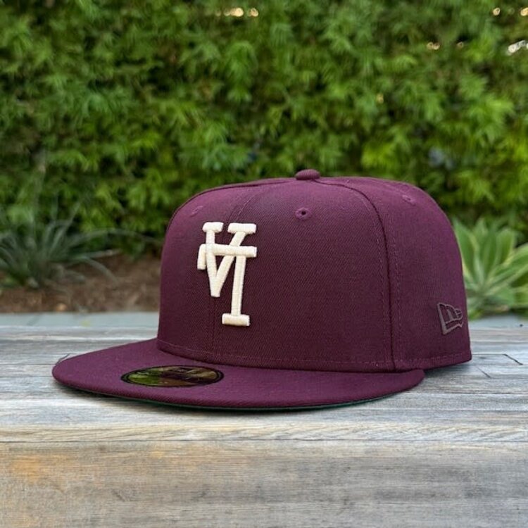 New Era LA Upside Down Maroon Ivory