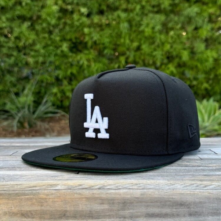 New Era LA Black White 5950 A-Frame Green UV
