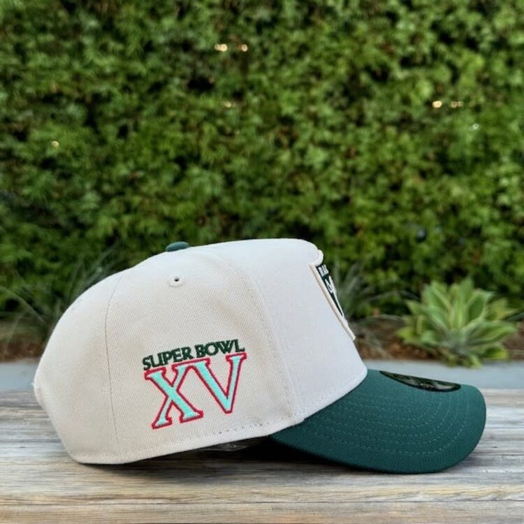New Era Raiders Stone/Dark Green Superbowl XV Red UV 940 A-Frame